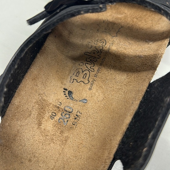 Birkenstock Birki's Ellice Sandals Open Toe Ankle Strap 3 Buckle Black Women's 9 - Picture 8 of 9